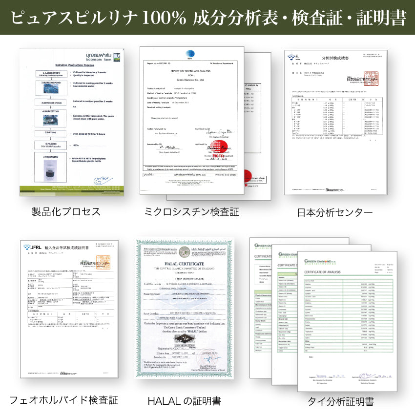 スピルリナの安全性と原材料表示