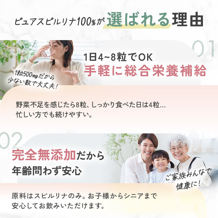 スピルリナ100% 無添加ピュアスピルリナ